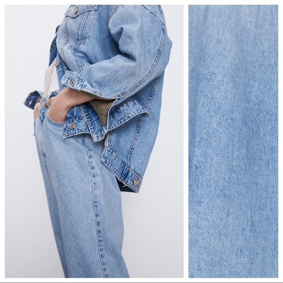NWT. Zara Oversized Denim Jacket. Size S. - Picture 5 of 14